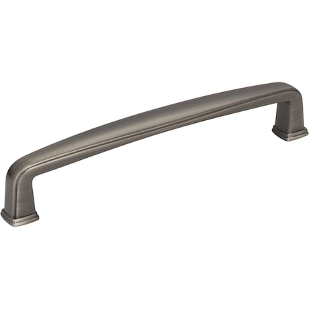 Jeffrey Alexander 128 mm Center-to-Center Brushed Pewter Square Milan 1 Cabinet Pull 1092-128BNBDL